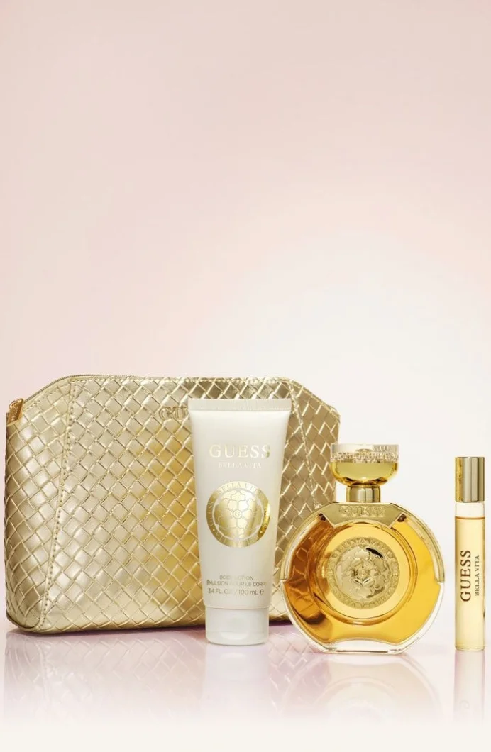 Guess GU Bella Vita 100ML EDP + 15ML TS + 100ML BL 25 + POUCH 25