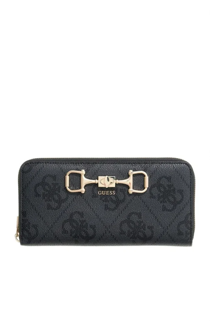 Guess Janie Logolu Büyük Boy Fermuarlı Kadın Antrasit Cüzdan SWOS9924146-CLO