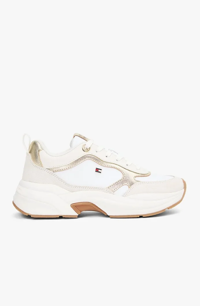 Tommy Hilfiger TH Chunky Runner Metalik Kadın Gold Sneaker FW0FW092040HU