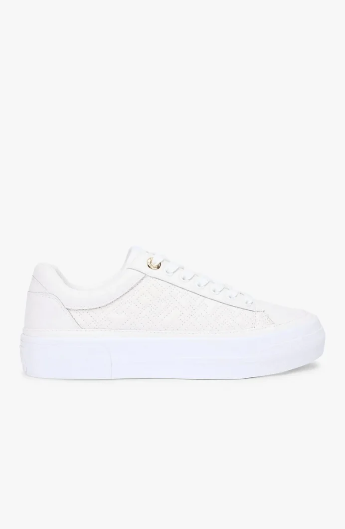 Tommy Hilfiger TH Platform Kapitone Kadın Beyaz Sneaker FW0FW09265YBL