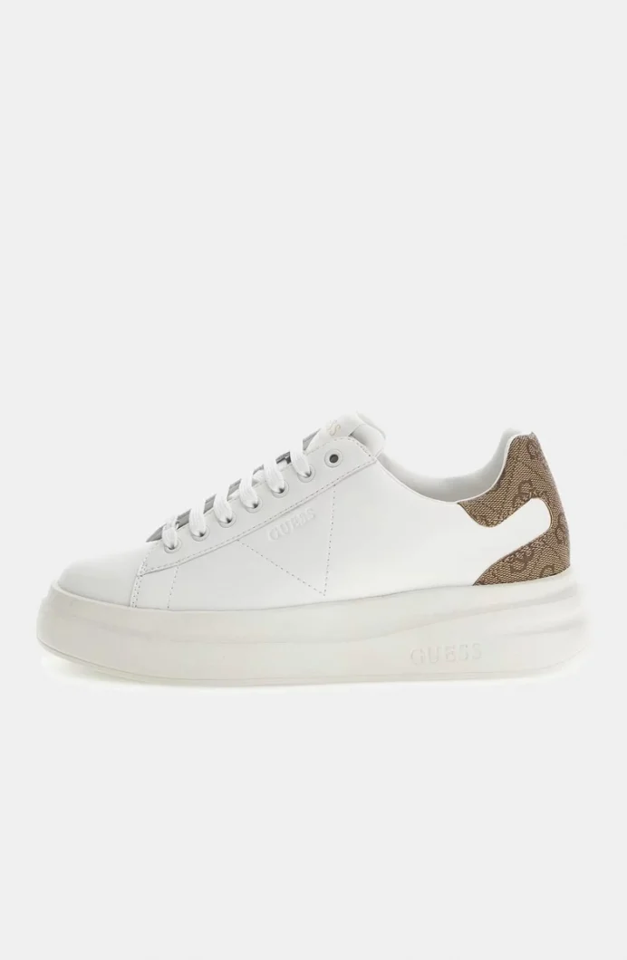 Guess Elbina Kadın Beyaz Deri Sneaker FLJELBFAL12-WHBEI