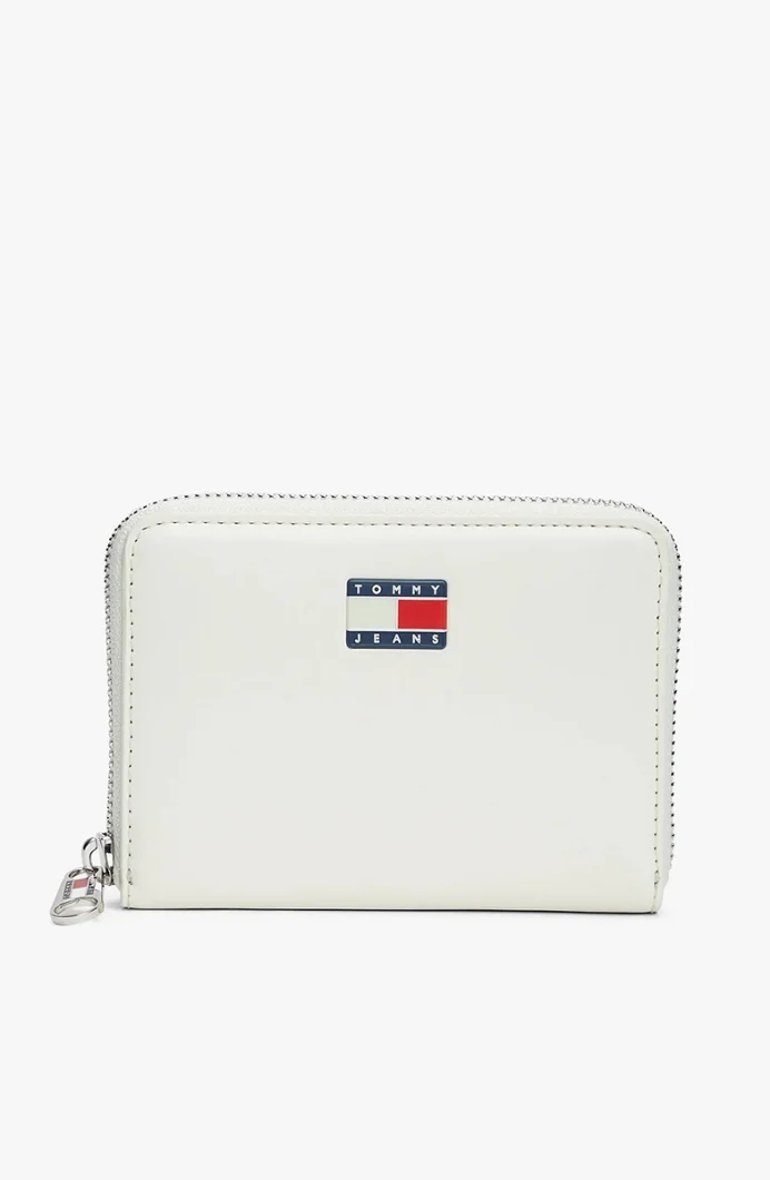 Tommy Hilfiger TJW Must Orta Boy Fermuarlı Kadın Beyaz Cüzdan AW0AW18090YBI