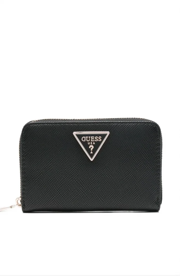 Guess Laurel II Orta Boy Fermuarlı Kadın Siyah Cüzdan SWZG7459140-BLA