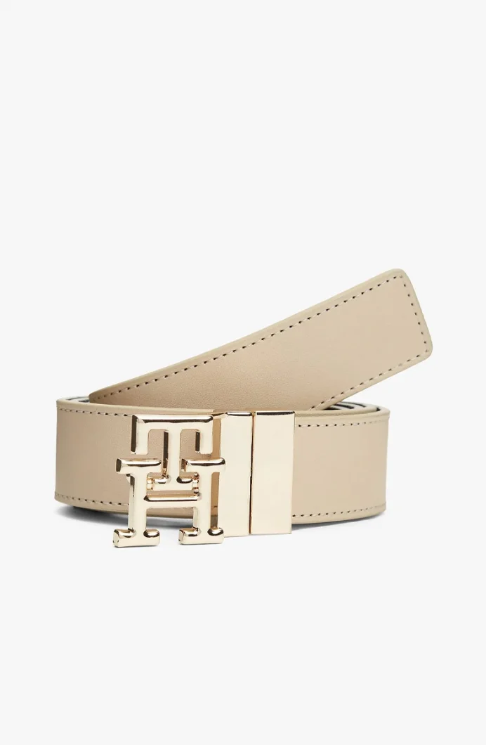 Tommy Hilfiger TH Logo 3.0 Çift Taraflı Kadın Mavi Kemer AW0AW182560GY