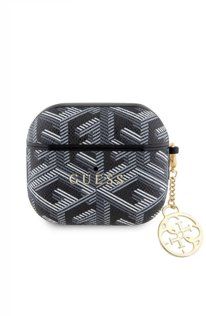 Guess Apple Airpods 3. Nesil Orjinal Lisanslı G Cube Kadın Siyah Telefon Kılıfı GUA3PGCE4CK