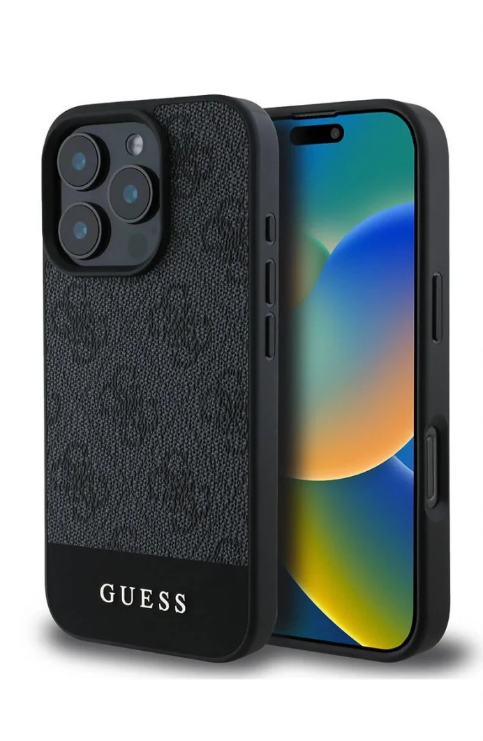 Guess iPhone 16 Pro Orjinal Lisanslı M-safe Kadın Siyah Telefon Kılıfı GUHMP16LG4GLGRB