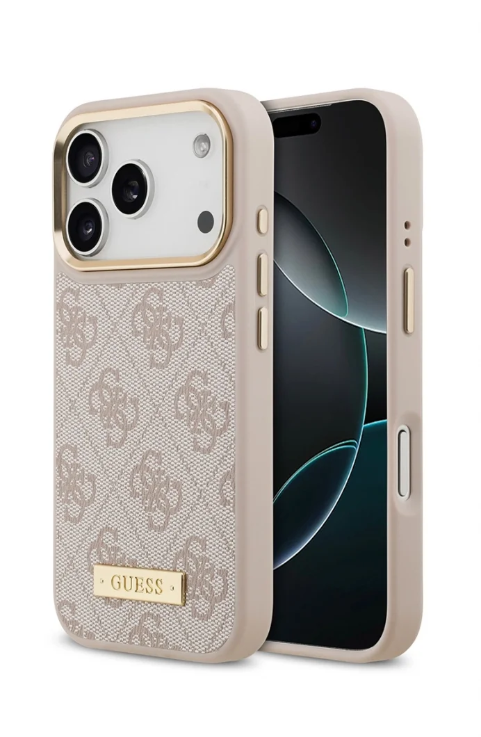 Guess iPhone 17 Pro Orjinal Lisanslı M-safe Kadın Siyah Telefon Kılıfı GUHMP17LU4GPRP