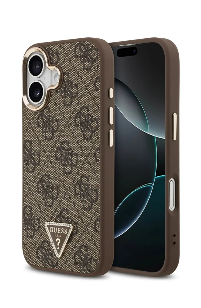 Guess iPhone 17 Orjinal Lisanslı M-safe Kadın Kahverengi Telefon Kılıfı GUHMP17SP4GTDGMW