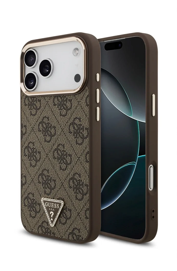 Guess iPhone 17 Pro Max Orjinal Lisanslı M-safe Kadın Pembe Telefon Kılıfı GUHMP17XP4GTDGMW