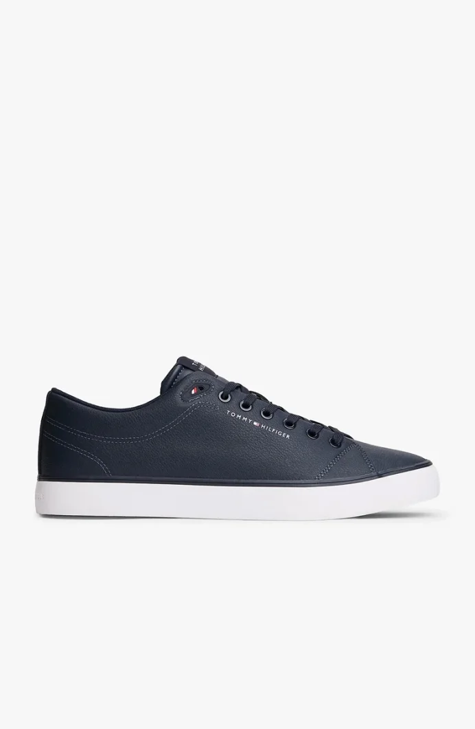 Tommy Hilfiger TH Hi Vulc Core Düşük Bilekli Deri II Essential Erkek Mavi Sneaker FM0FM05511DW5
