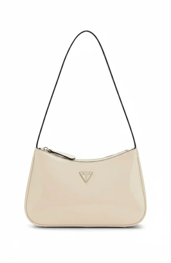 Guess Arnela II Üstten Fermuarlı  Kadın Ekru Omuz Çantası HWNY9723170-BON