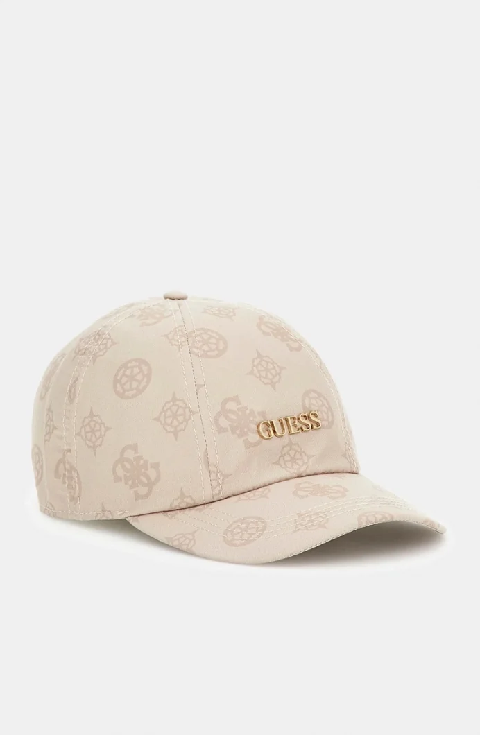 Guess Şakayık Baskılı Tamamı Beyzbol Kadın Krem Şapka AW5502POL01-STO