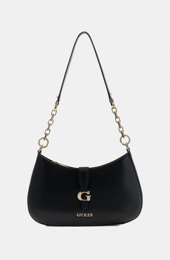Guess Carrie Üstten Fermuarlı Kadın Siyah Omuz Çantası HWVG9896180-BLA