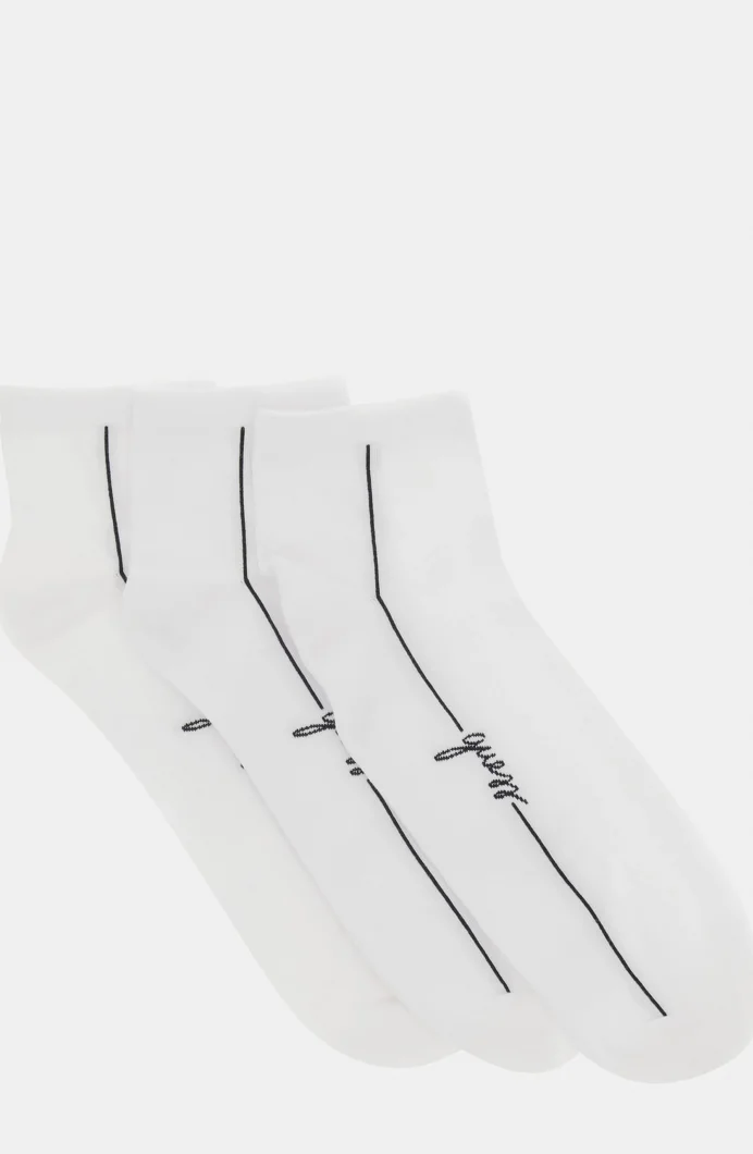 Guess 3lü Paket Pamuklu Kadın Beyaz Çorap O4YG06KBZU0-G011
