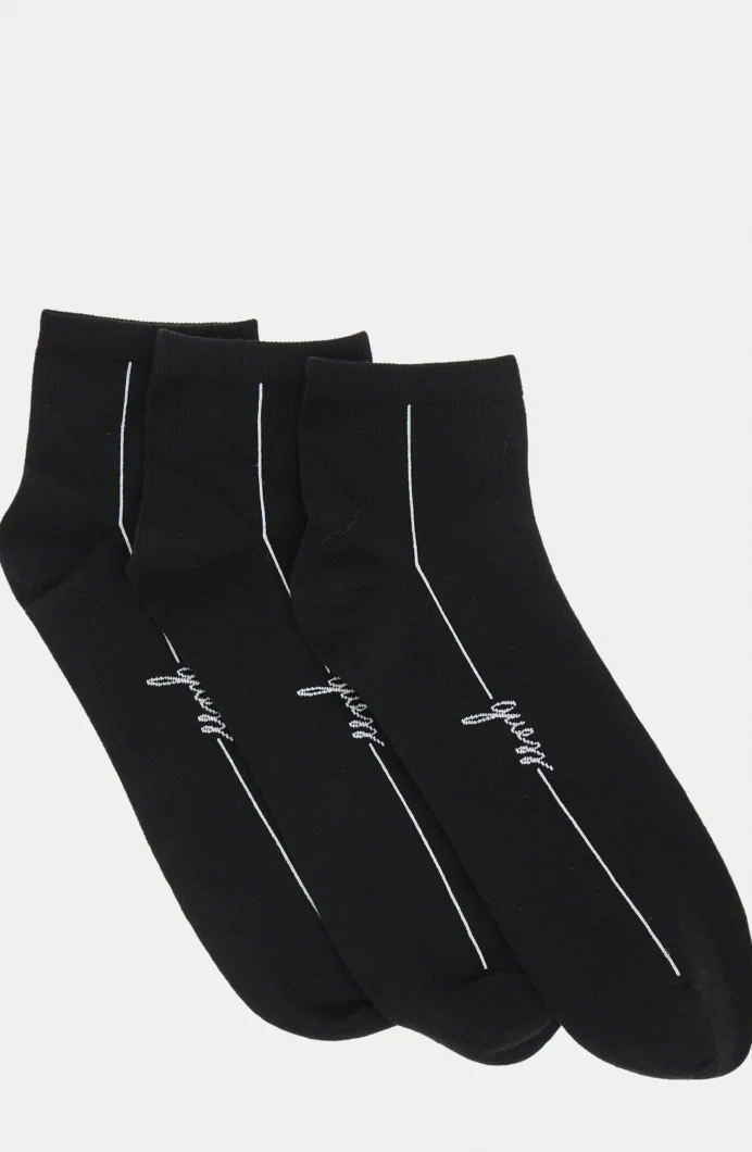 Guess 3lü Paket Pamuklu Kadın Siyah Çorap O4YG06KBZU0-JBLK