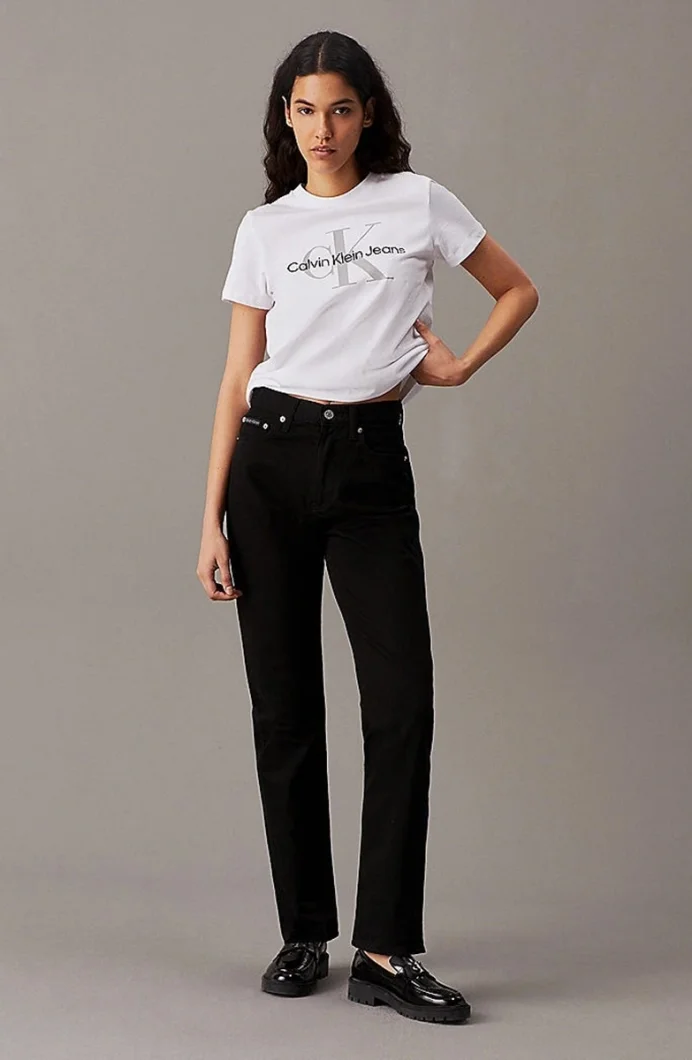 Calvin Klein AUTHENTIC SLIM STRAIGHT Kadın SİYAH Jeans J20J224896-BEH