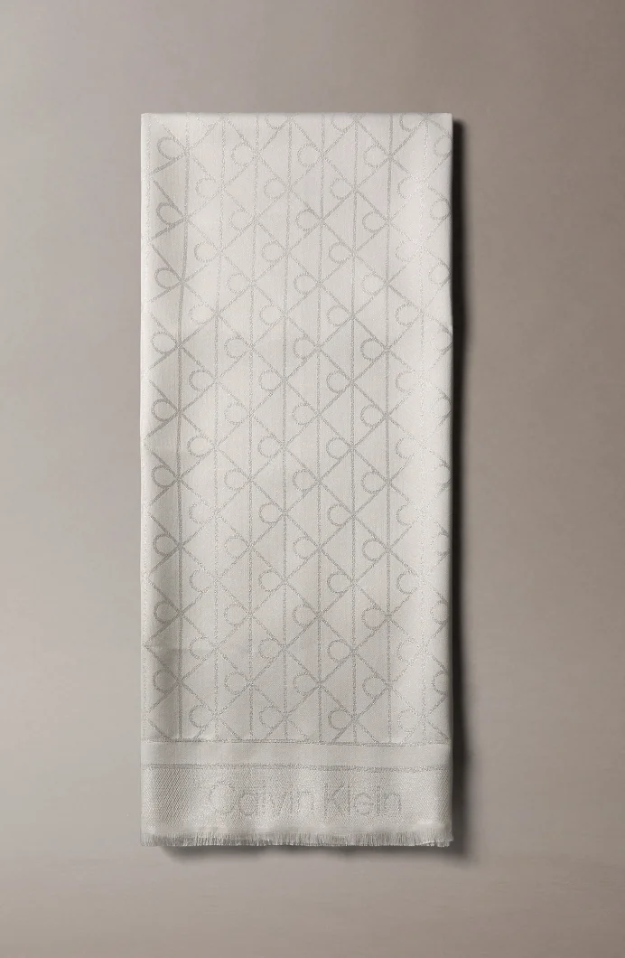 Calvin Klein Amblem Tamamı Baskılı Parlak Ton Sür Ton Kadın Kahverengi Şal LV04F8062G-RMU