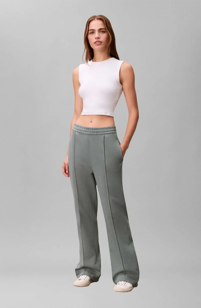 Calvin Klein Archive Logolu French Terry Kadın Gri Eşofman Altı LV047B240G-PNO