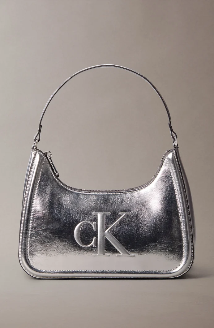 Calvin Klein Bold CK Metalik Omuz Kadın Metalik Gri Çapraz Çanta LV04F3332G-3JH