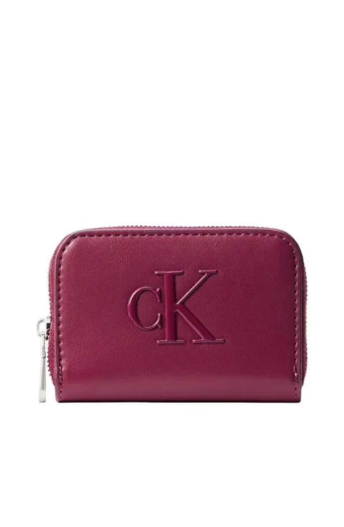 Calvin Klein Bold CK Orta Boy Fermuarlı Kadın Kırmızı Cüzdan LV04F1154G-Z1K