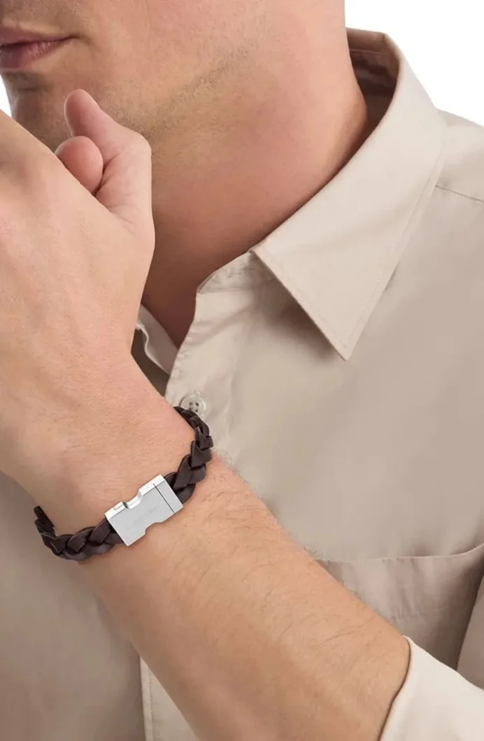 Calvin Klein Jewel CKJ35000570 Erkek Kahverengi Bileklik CKJ35000570