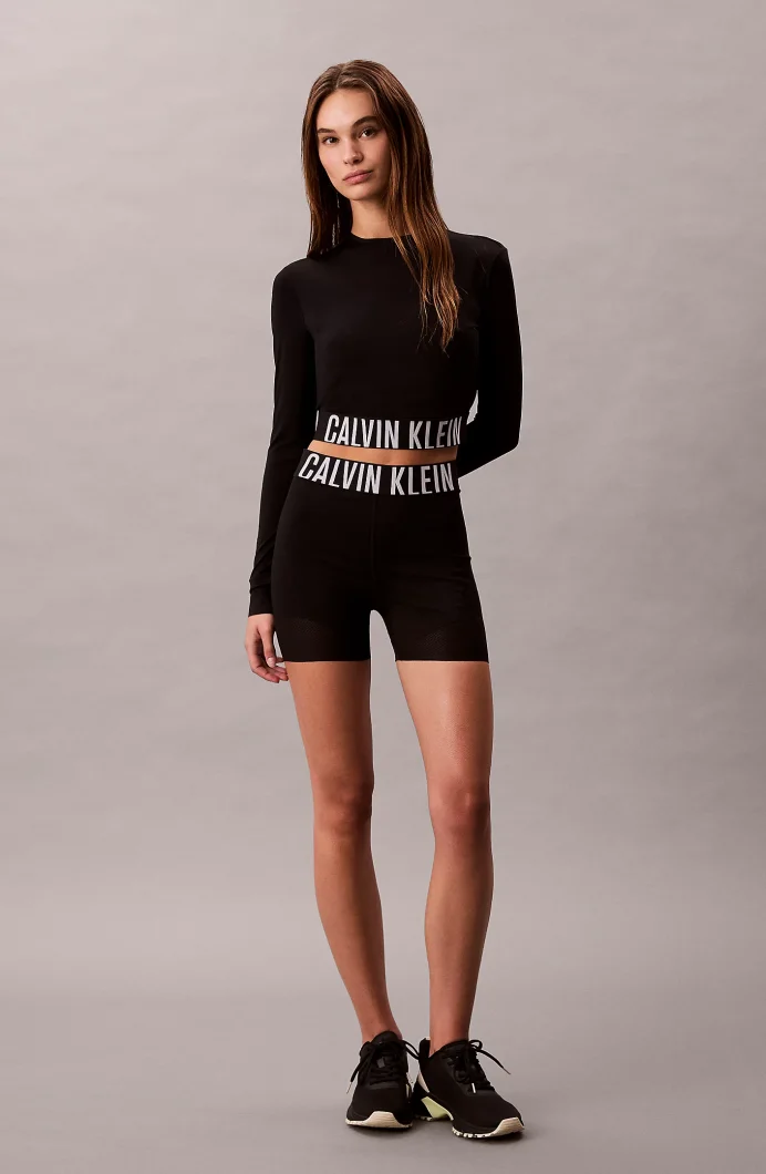 Calvin Klein Intense Power Yarım Balıkçı Yaka Uzun Kollu Kadın Siyah  Crop  LVGWxF5K202-UB1