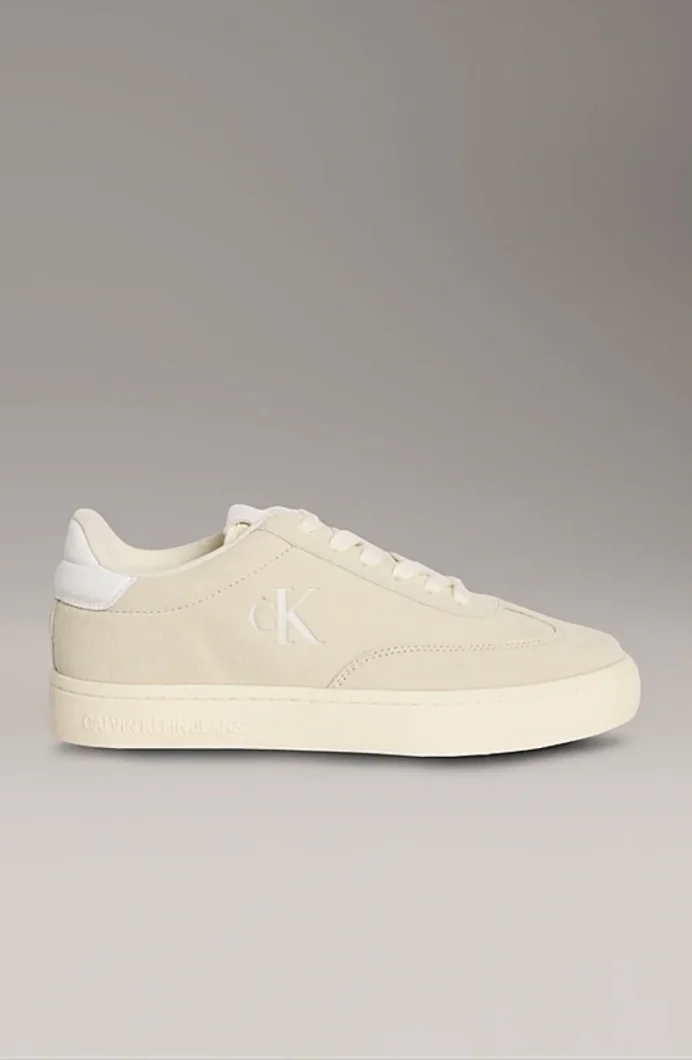 Calvin Klein Kadın Klasik Bağcıklı Karışık Materyal Bej Sneaker YW0YW01767-AD6