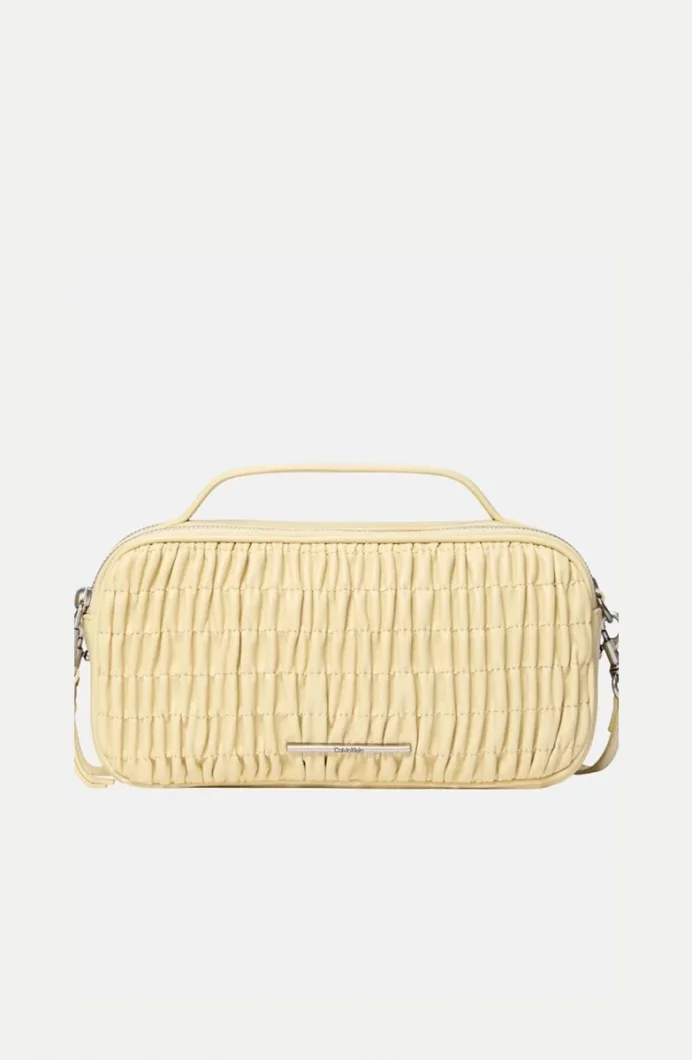 Calvin Klein RUCHED CROSSBODY CAMERA BAG Kadın Beyaz Çanta LV04K3184G-RM0