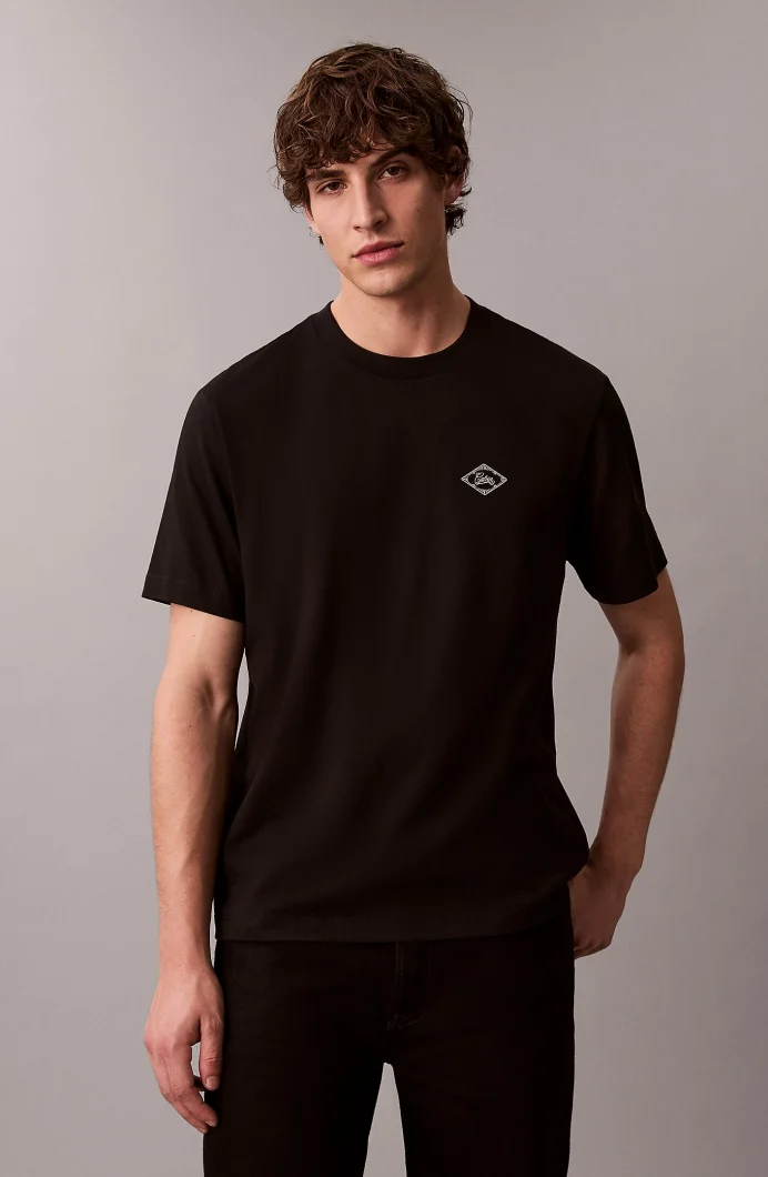 Calvin Klein Kısa Kollu 20S Calvin Matchbox Grafikli Erkek Siyah T-shirt LV04RE802G-UB1