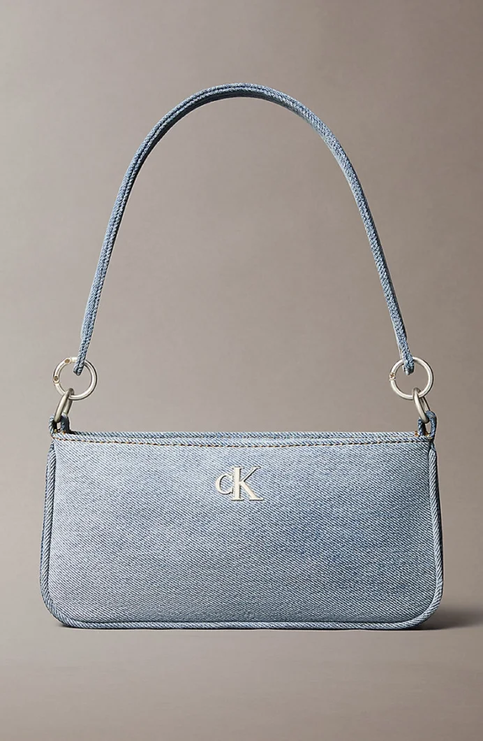 Calvin Klein Logo Denim Kadın Mavi Omuz Çanta LV04F3217G-VGO
