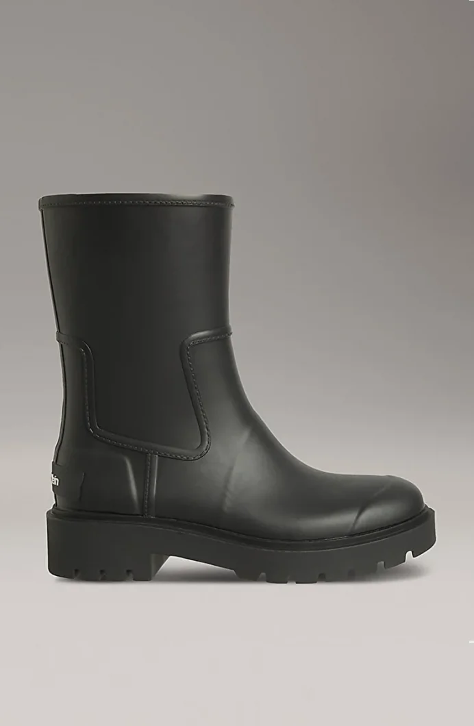 Calvin Klein Orta Boy Kauçuk Yağmur Kadın Siyah Bot YW0YW02004-BEH