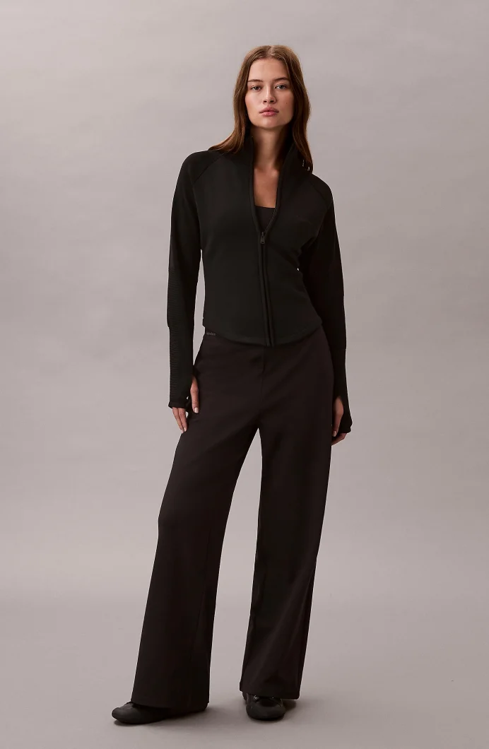 Calvin Klein Ponte Logolu Bel Bantlı Kadın Siyah Eşofman Altı LV044E622G-UB1