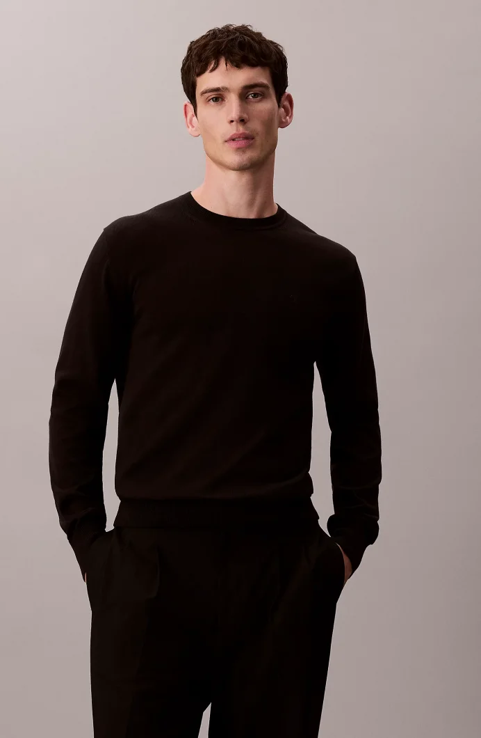 Calvin Klein Supima Cotton Erkek Siyah Sweatshirt LV040BM343-UB1