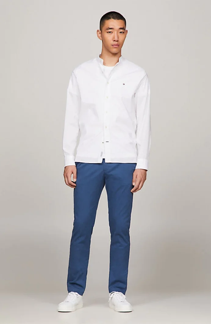 Tommy Hilfiger CHINO BLEECKER 1985 PIMA COTTON Erkek Mavi Pantolon MW0MW26619DBZ