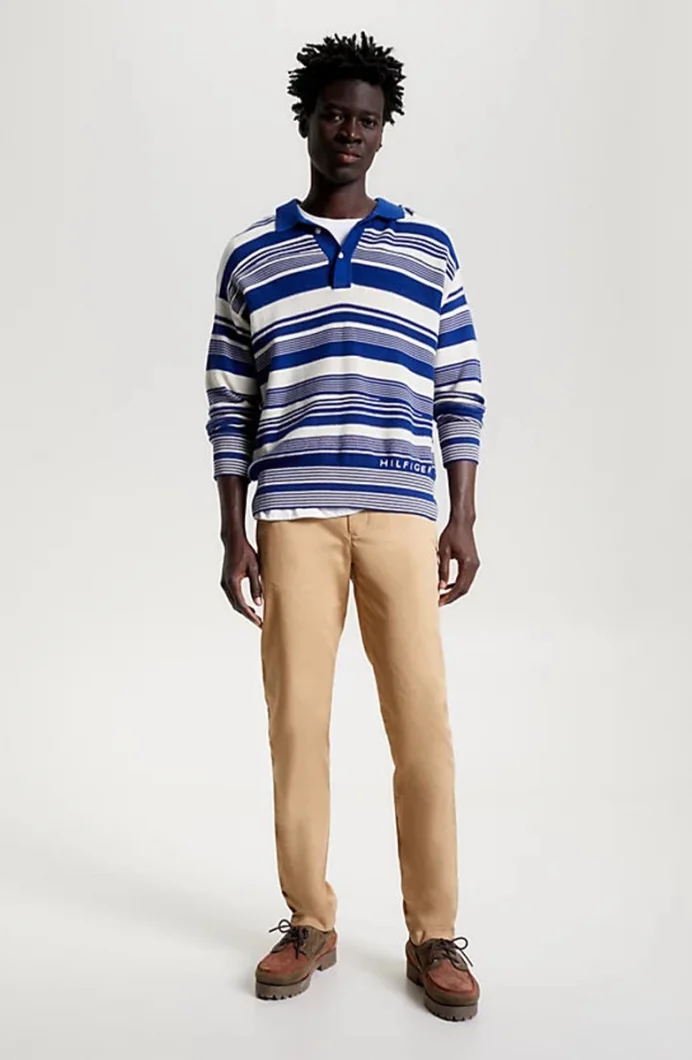 Tommy Hilfiger CHINO BLEECKER 1985 PIMA COTTON Erkek Bej Pantolon MW0MW26619RBL