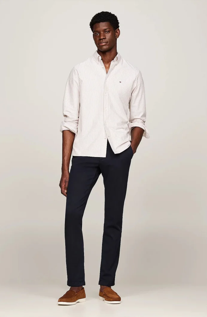 Tommy Hilfiger CHINO BLEECKER STRUCTURE GMD Erkek Lacivert Pantolon MW0MW35636DW5