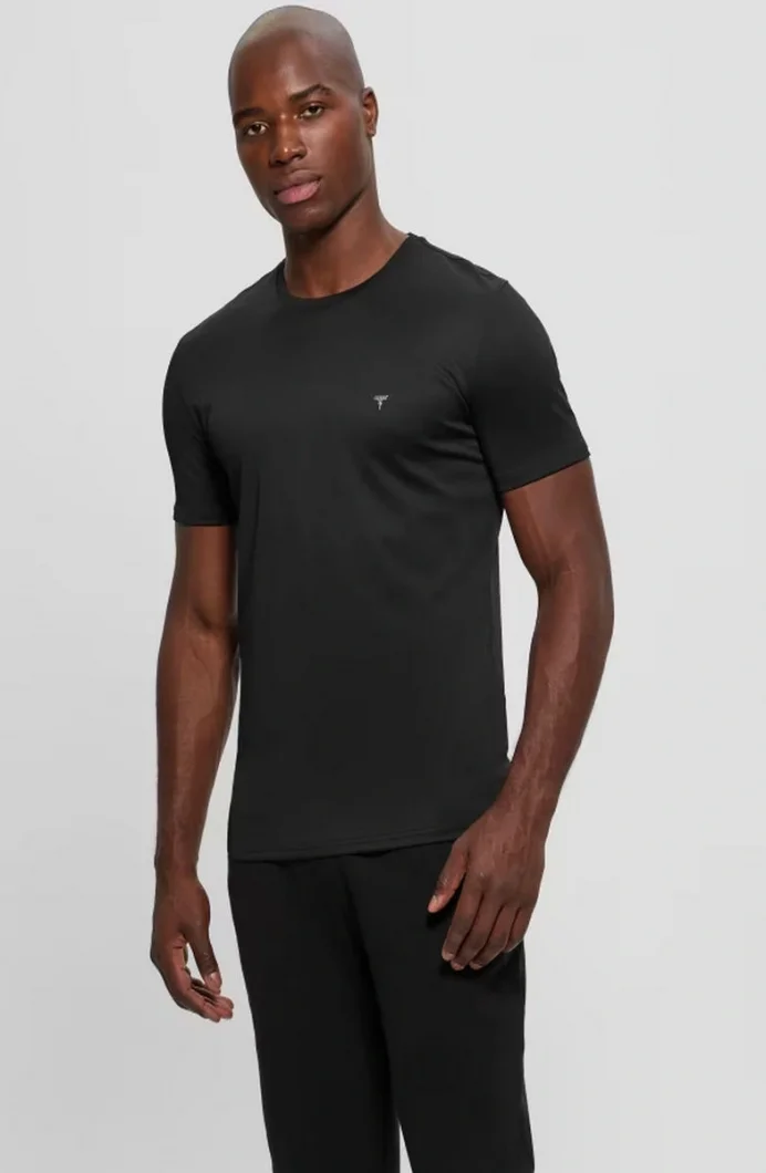 Guess Tech Stretch Erkek Siyah Slim Fit T-Shirt M4YI60KCBM0-JBLK