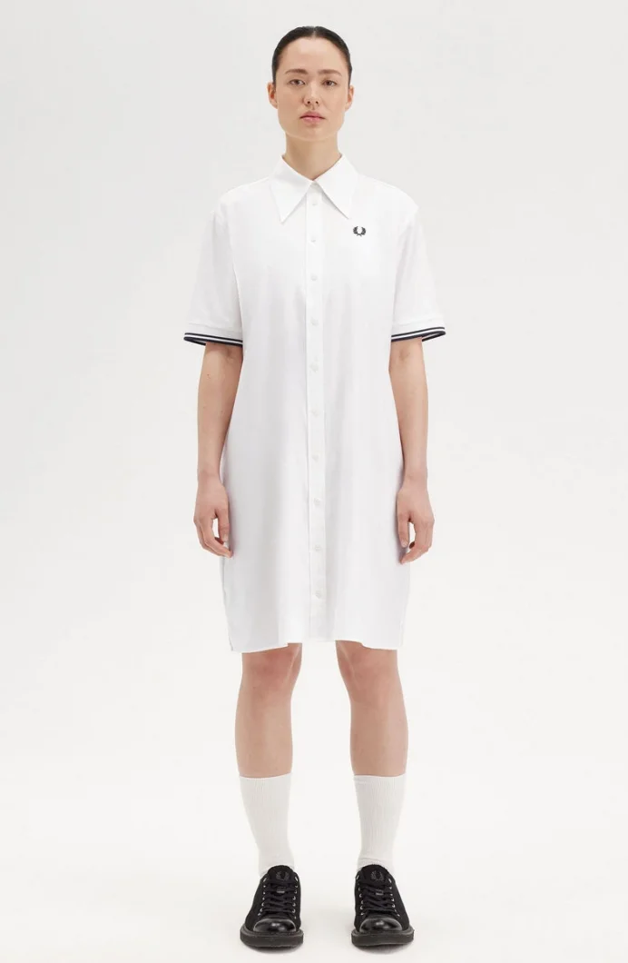 Fred Perry TIPPED SHIRT DRESS Kadın  Elbise D9172-129