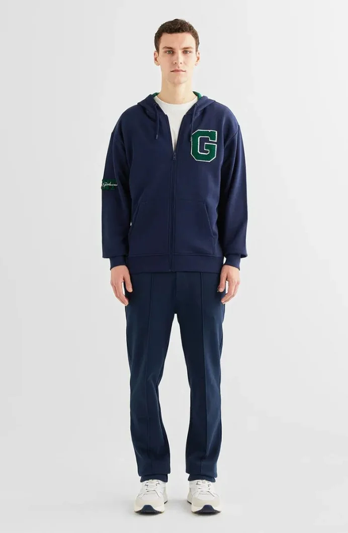 Gant COLLEGE FULL ZIP HOODIE Erkek Lacivert Ceket 2524339T.410
