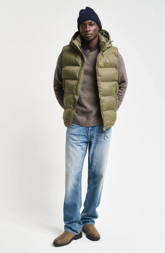 Gant Erkek  Yeşil Kapüşonlu Yelek