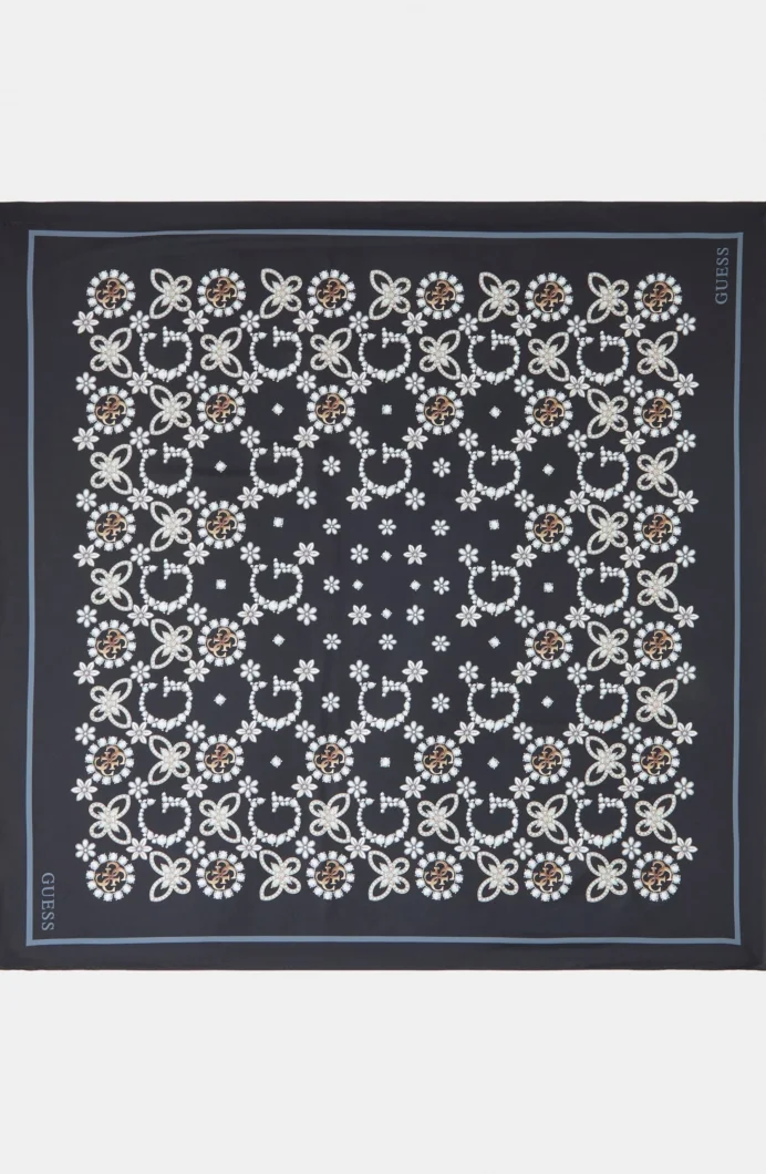 Guess 90x90 Kadın Siyah Eşarp AW5457POL03-BLA