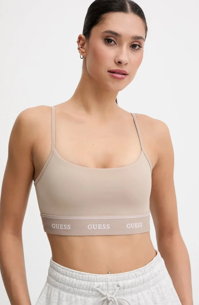Guess Alba Aktif Çıkarılabilir Kaplı Spor Kadın Bej Bra V5BP01K1942-A10L