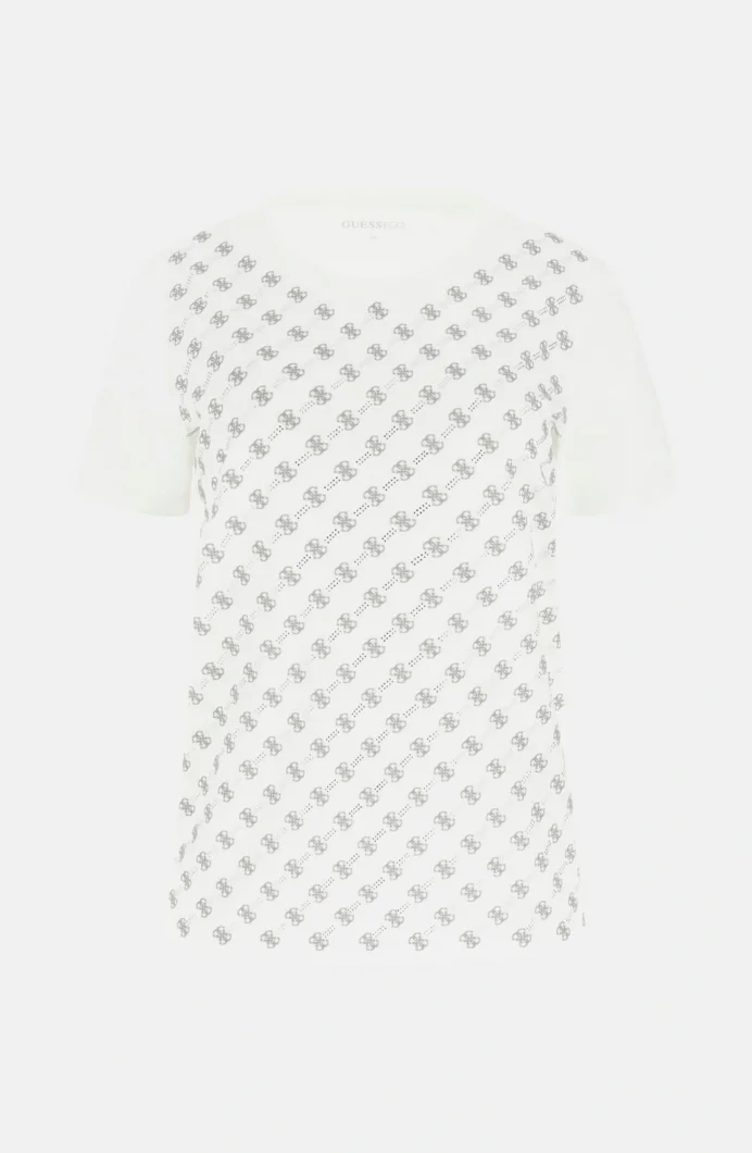 Guess Allover Kadın Beyaz Regular Fit T-Shirt W5BI21I3Z14-G011