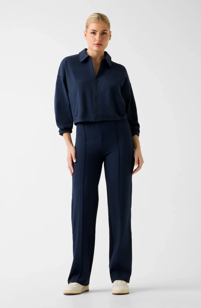 Guess Annie Kısa Tam Fermuarlı Kadın Lacivert Ceket V6RQ17KD822-G7F3