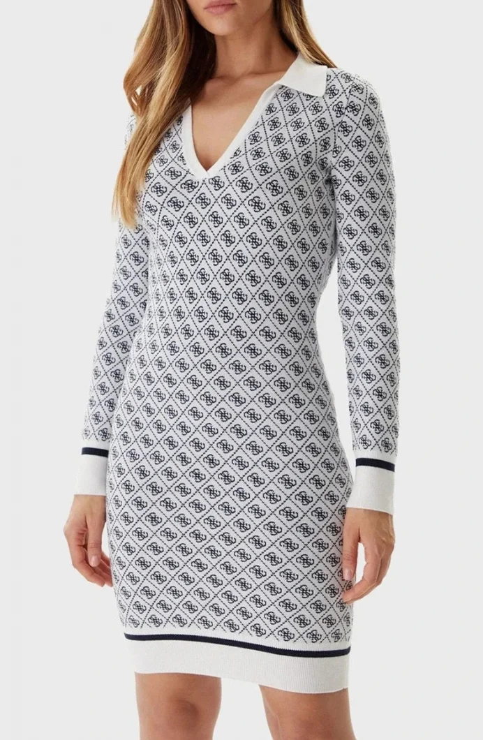 Guess Aubrey Kadın Çok Renkli Yün Karışımlı Triko Elbise W5BK25Z3JD2-F0YU