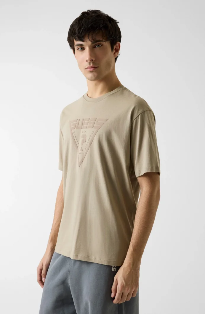 Guess Azha Bisiklet Yaka Büyük Beden Erkek Gri T-shirt Z4BI02I3Z14-G9I0