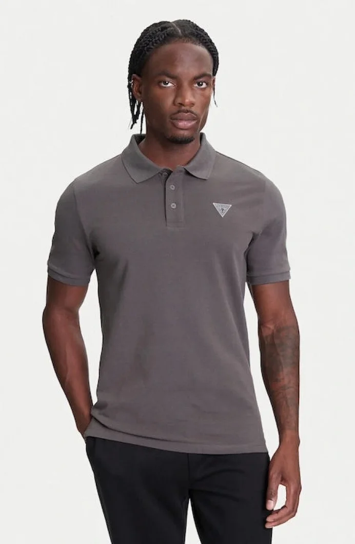 Guess Beppe Erkek Antrasit Aktif Slim Fit Polo T-Shirt Z5YP02K9WF1-G9I4