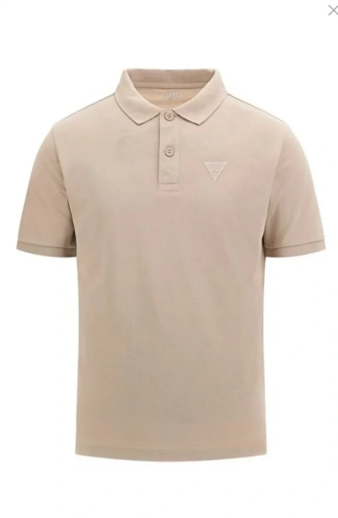 Guess Beppe Erkek Bej Aktif Slim Fit Polo T-Shirt Z5YP02K9WF1-G1CA