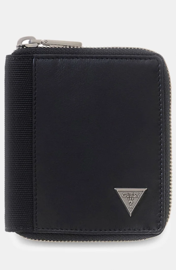 Guess Berna Fermuarlı Erkek Siyah Cüzdan SMBEHNLEA02-BLA