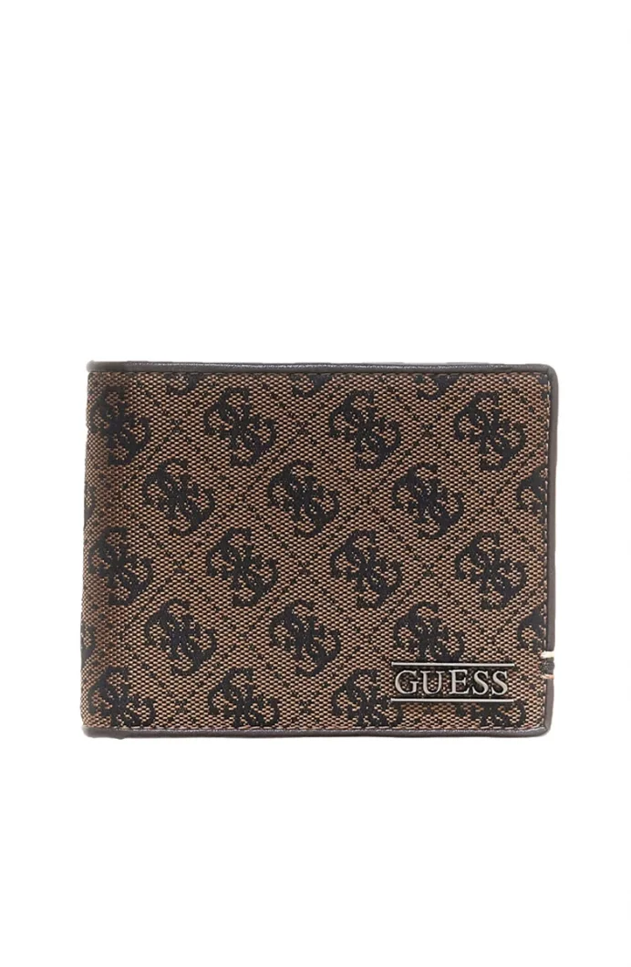 Guess Boston İkiye Katlanır Orta Boy Erkek Kahverengi Cüzdan SMBOLJLEA20-COF